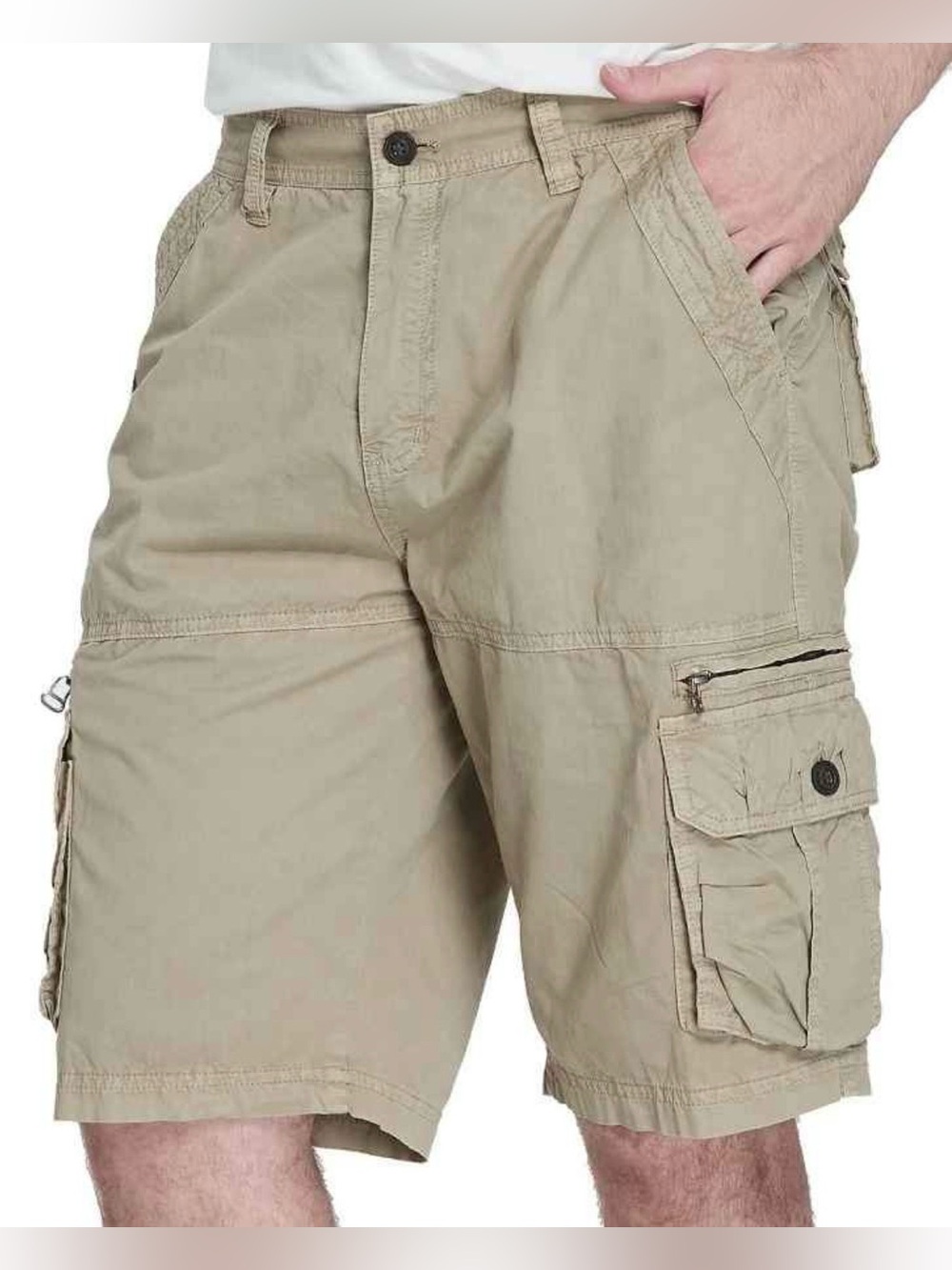 Khaki Cargo Shorts Lightweight Casual Wear Size 30